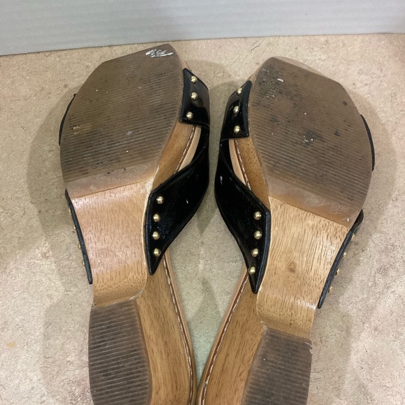 Coach clog style patent black leather strap size 6-. - Picture 9 of 10